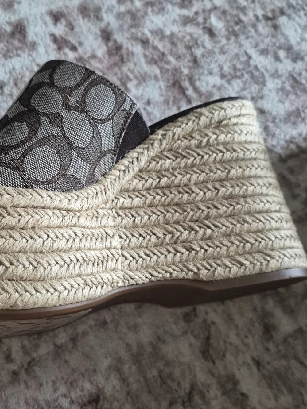 COACH SIGNATURE LOGO ESPADRILLES-SZ.8